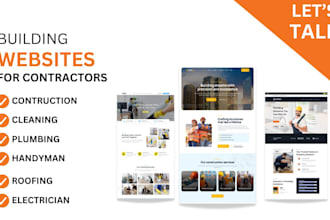 build construction, contractor, plumbing, renovation, cleaning, roofing website