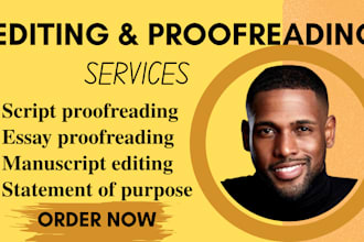 edit and proofread essay manuscript, ebooks, scripts, statement of purpose