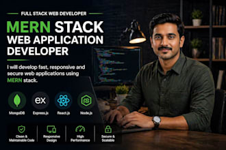 develop mern stack web app as a mern stack developer full stack web developer