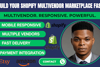 build ecommerce website, shopify multivendor ecommerce marketplace website
