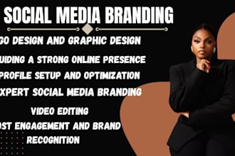 create a custom signature logo along with a complete social media branding kit