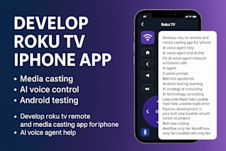 iphone app ios developer develop rokutv remote andriod testing ai mobile app fix