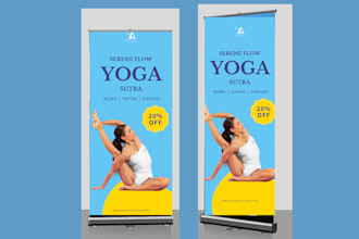 a professional retractable banner for real estate, bill board, roll up banner