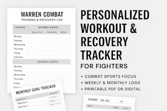 design a personalized workout and recovery tracker for fighters
