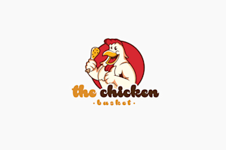 design outstanding classic chicken basket logo