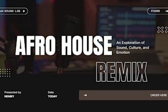 remix a song into an afro house remix for djs and artists