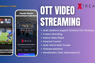 develop custom ott streaming app for all platforms
