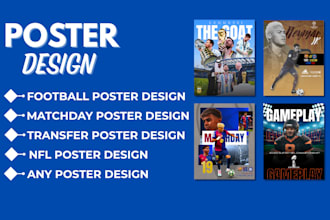 design sports flyer, football, basketball, NFL or any poster