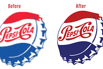 recreate image, fix ai image, design print ad, resize, modify or enhance logo