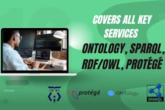 design ontology in protégé, write sparql queries, and create knowledge graphs