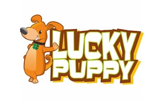design talented lucky puppy care logo