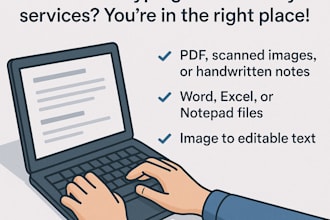 do fast and accurate typing, data entry, and file conversion