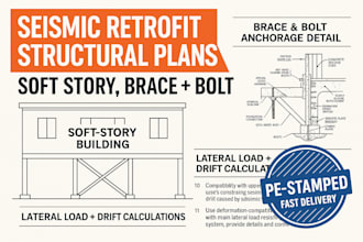 seismic retrofit structural plans soft story brace bolt pe stamped