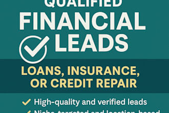 generate qualified financial leads for loans, insurance, credit repair