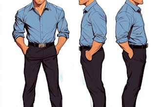 draw a comic book illustration 2d inked or colored style