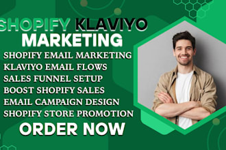 shopify klaviyo email marketing, klaviyo email flows email design and marketing