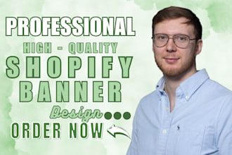 design stunning shopify banner, website slider, and header graphics