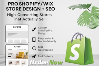 create shopify wix shop4it squarespace ecwid weebly ecommerce website seo design