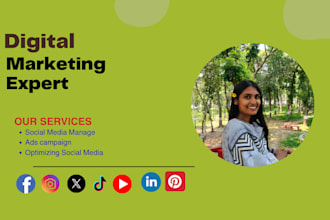 be your social media manager and digital marketing expert