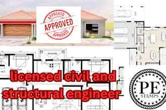 draw city permit blueprints, mep, framing plans, foundation, structural drawing