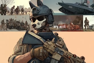 draw military themed illustrations