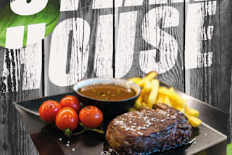 design professional food poster ads for your restaurant