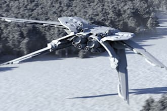 create 3d models of spaceships, sci fi aircraft, and military tanks for game