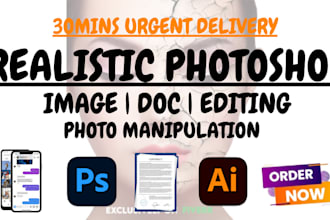 do pro image editing, manipulation, photo editing with adobe photoshop