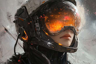 draw a fantasy sci fi and fantasy sci fi character