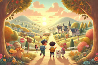 illustrate children story book illustration and kids book cover
