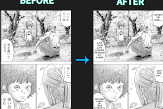 translate and typeset manga from japanese english or arabic