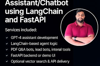 build a custom gpt ai assistant or chatbot using langchain and fastapi