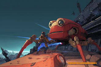 create sci fi illustration for you