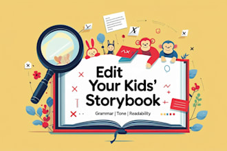 edit and proofread your childrens storybook illustration,christian book