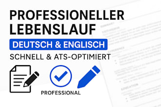 write and format your professional CV or resume in german or english