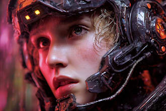 design stunning sci fi, cyberpunk, portrait art