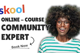 setup and build your fully structured skool community, online community on skool