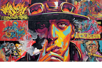 create custom graffiti art designs murals and wall arts