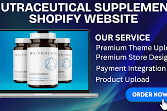 design nutraceutical website peptides sarms nootropic supplement website