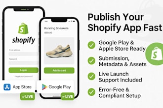 publish your shopify store moblie app to google play and apple play store