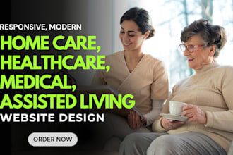 design home care, healthcare, assisted living, medical website