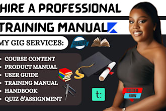 create online course creation training manual course content guidebook workbook