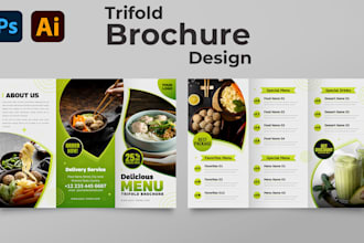 design digital and trifold brochure,booklet,company profile