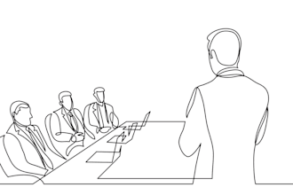 illustrate and animate minimalist continuous line art