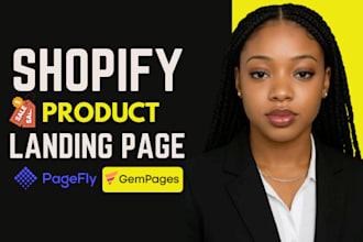 build shopify store dropshipping landing page with gempages or pagefly