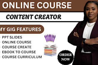 create ebook online, lesson course plan, content writing, online course creation