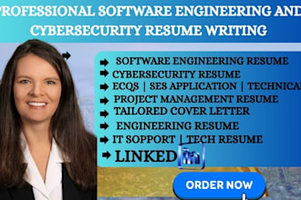 write software engineer resume cyber security resume IT resume tech resume