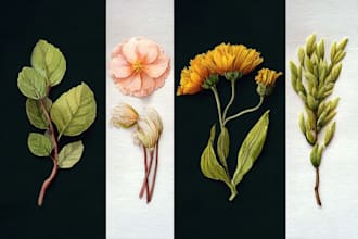 draw botanical illustration art for you