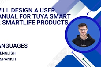 write product user manual, tuya smart, and software user manual