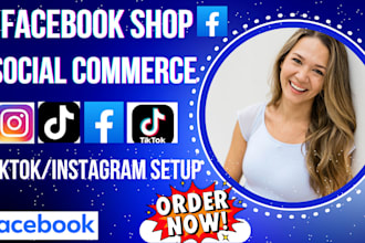 setup facebook shop, tiktok shop, instagram shop, fix meta pixel to boost sales
